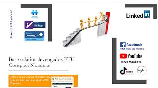 Base salarios devengados PTU Contpaqi Nominas [upl. by Yunick]