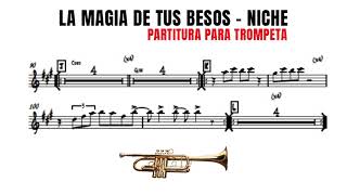 🎺Partitura de Salsa para TROMPETA GRATIS🎺LA MAGIA DE TUS BESOS  NICHE 🎼 PDF GRATIS KARAOKE [upl. by Baggett]