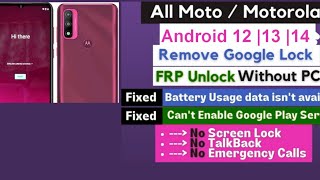 Learn How to BYPASS the Google FRP lock on all Motorola Android 121314 Without computer 2025 [upl. by Etteinotna]