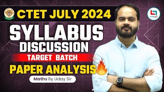 CTET July 2024 Maths Syllabus Discussion Class by Uday Sir [upl. by Charlie]