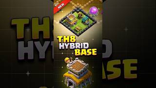 INSANE TH8 Hybrid BASE ⚒️clashofclans th8 cocbases th8bases coc bobthebuilder townhall8 [upl. by Orpheus]