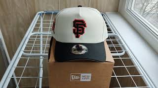 Бейсболка New Era 9FORTY AFrame San Francisco Giants 50 Anniversary Chrome Two Tone Snapback Hat [upl. by Arolf177]