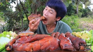 Mukbang to eat 45 kg of soft stewed pork [upl. by Jules]