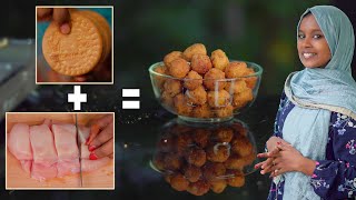 Arrowroot Chicken Popcorn  Arrowroot Biscuit amp Chicken Recipe [upl. by Ennasor208]