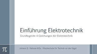 Einführung in der Elektrotechnik [upl. by Hafirahs]