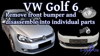 VW Golf 6 front bumper removal  Tutorial [upl. by Nyrhtakyram]