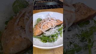 Salmon spinach salad [upl. by Ynohtnaed398]