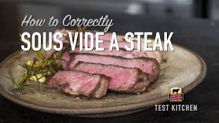 How to Sous Vide a New York Strip Steak Recipe [upl. by Noremak]