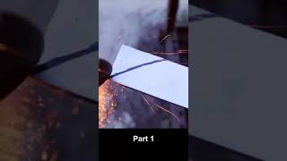 Forging a KATANA out of Rusted Iron CABLE Part 1 [upl. by Iaw]