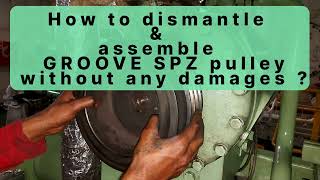 HVAC pulley  How to dismantle HVAC Pulley without any damage Tapper lock pulley Belt pulley [upl. by Novaelc]