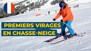 Premiers virages en chasseneige  Apprends à skier  Conseils [upl. by Yuzik]