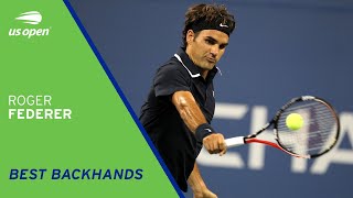 Roger Federers Best Backhands  US Open [upl. by Chadburn]