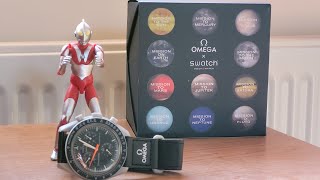 Custom Ultraman Speedmaster Moonswatch  Omega x Swatch Speedmaster Replica [upl. by Alethea906]