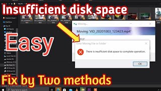 Fix There is insufficient disk space to complete operation [upl. by Atal797]