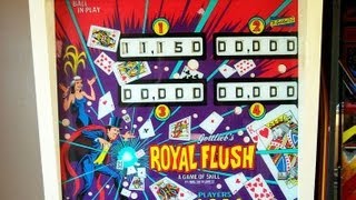 1976 Gottlieb ROYAL FLUSH Pinball Machine In Action [upl. by Keil]