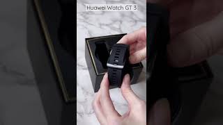 Unboxing the new Huawei Watch GT 3 46mm with Black Fluoroelastomer strap 🤩 [upl. by Borgeson]