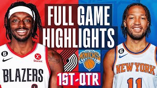 New York Knicks vs Portland Trail Blazers Highlights 1stQTR HD  January 09  2023–24 NBA season [upl. by Ahsiuqet]