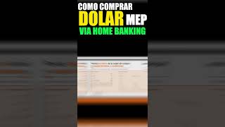 👉 Como COMPRAR DOLAR MEP por HOME BANKING fácil [upl. by Abihsot]