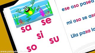 Sílabas sa se si so su  Aprende a leer  Palabras con s para niños [upl. by Loredo]