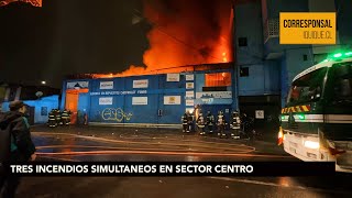 TRES INCENDIOS SIMULTANEOS EN IQUIQUE [upl. by Houlberg]