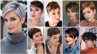 Short Fine Thin Pixie Haircut Ideas For Business Womenscorte de pelo corto fino fino pixie [upl. by Aneev]