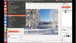 tutoriel GIMP  Creer une carte de voeux [upl. by Liw]