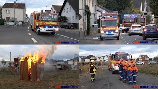 Brennt Gartenlaube Abschlussübung 2017 der Jugendfeuerwehren Mainhausen [upl. by Weinstein959]