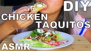 ASMR Taquitos Cooking and Eating Sounds MUKBANG [upl. by Aedni]