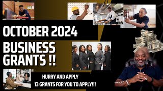 October 2024 Small Business Grants  13 Grants For You To Apply [upl. by Naro287]