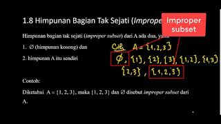 12 Himpunan Bagian Kardinalitas Himpunan Semesta Kuliah Logika dan Himpunan [upl. by Imiaj798]