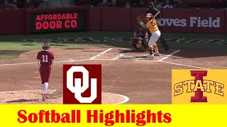 Iowa State vs 2 Oklahoma Softball Game 3 Highlights March 10 2024 [upl. by Cosimo]