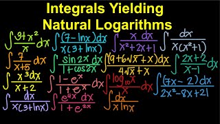 Integrals Yielding Natural Logarithms Live Stream [upl. by Cresa]