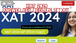 XAT 2024 💯 ANSWER KEY DECLARE TODAY ALERT 🚨 IMPORTANT UPDATE STUDENTS xat xat2024 xatexam [upl. by Neitsabes]