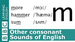 English Pronunciation 👄 Consonant  m  hammer mime and more [upl. by Nosnaj994]