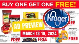 BOGO Sale Kroger Ad Preview for 313319  New Digital Coupon Sale Weekly Digitals amp MORE [upl. by Hayarahs]