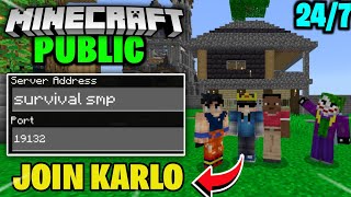 How to Join Minecraft Pe 247 SURVIVAL SMP with JavaPe Free to Join 🤫 [upl. by Eelanaj]