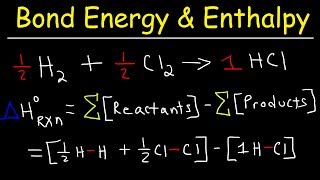 Bond Energy Calculations amp Enthalpy Change Problems Basic Introduction Chemistry [upl. by Inait]