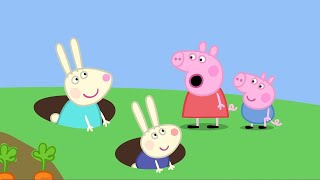 Peppa Pig Meets Rebecca Rabbit  Kids TV And Stories [upl. by Cathe]