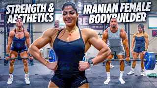 Serious Combo of Strength and Aesthetics with Iranian Female Bodybuilder IFBB Pro Sahar Rahmani [upl. by Atiloj169]