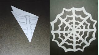 Diy Halloween paper cutting snowflakes paper craftsdiy trending halloween2024 [upl. by Sabino]