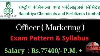 RCFL Officer Marketing Recruitment 2022 Marketing Officer  Rashtriya chemical amp Fertilizers [upl. by Ahsilam]