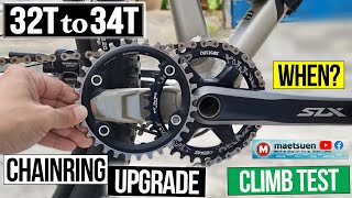 Chainring Upgrade 34T How to Install [upl. by Cupo99]