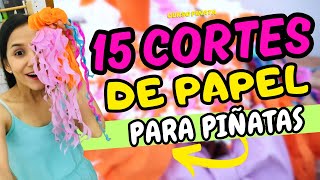 😱 15 CORTES de PAPEL CREPÉ para decorar PIÑATAS 🪅 Conviértete en un maestr del papel Curso Aixsa [upl. by Ffej]