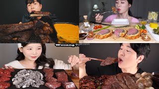 Big Bites ASMR Best Mukbang Compilation  Beef Lovers  Satisfying amp Crunchy Eating Sounds [upl. by Lechar]