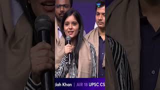 UPSC CSE 2023 Topper AIR 18 Wardha Khans serious message to all the UPSC CSE Aspirants💪🏻 [upl. by Alrak]