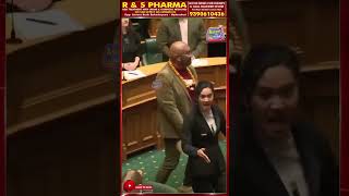 Watch Maori MP rips Treaty Bill performs a haka in NZ Parliament protest [upl. by Helse500]