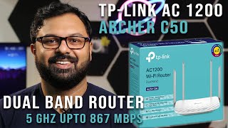 TPLink AC 1200 Archer C50 Dual Band WiFi Router  Unboxing amp Review [upl. by Cicely498]