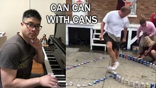 Playing Can Can on Piano with the man who step on cans [upl. by Josee]