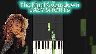 How to play The Final Countdown EASY Piano Tutorial Shorts [upl. by Stovall807]