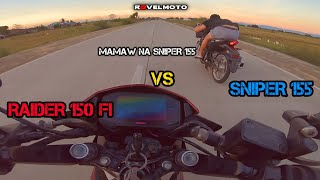 SUZUKI RAIDER 150 FI VS YAMAHA SNIPER 155  DRAG RACE [upl. by Hayifas]